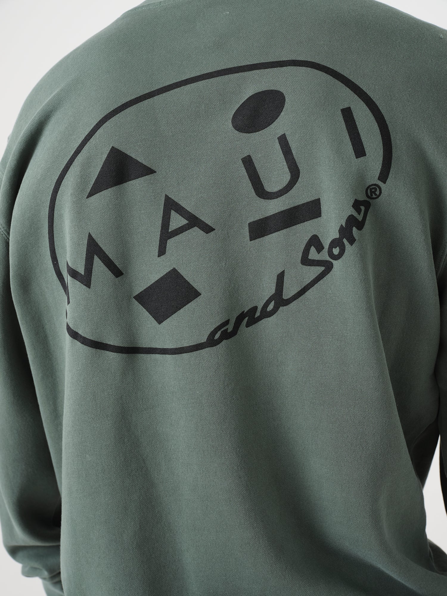 Maui and Sons Retro Cookie felpa uomo verde pile