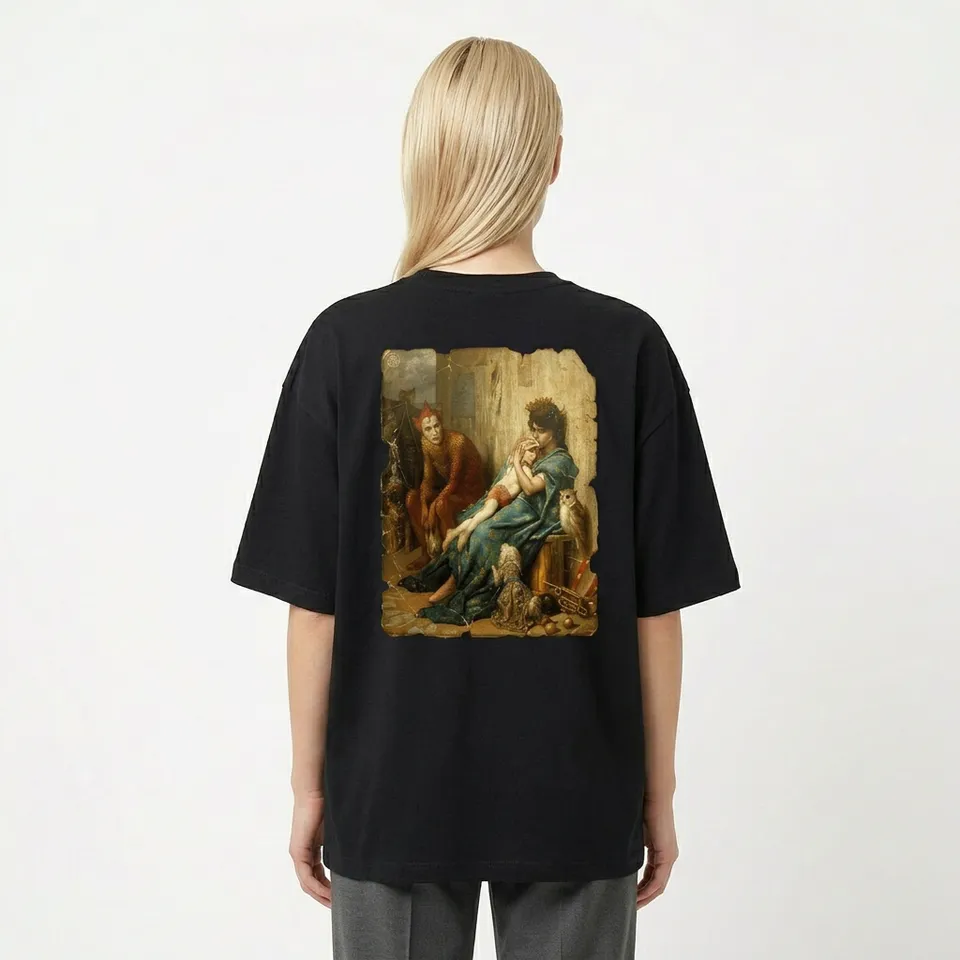 Seetees Spreading Art Les Saltimbanques maglietta stampa fronte retro