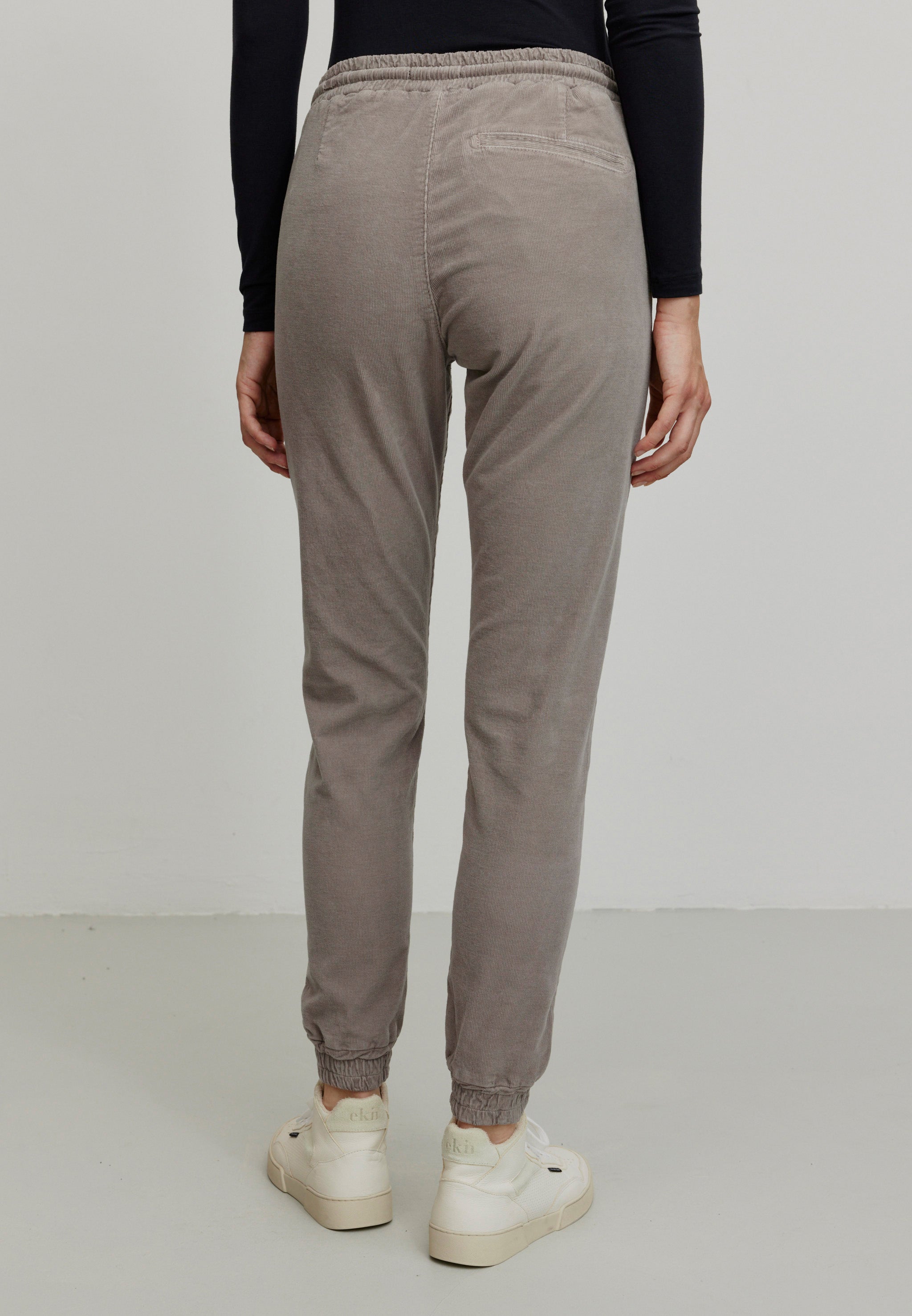 Recolution Chaiturus pantaloni chino marrone cord elasticizzato