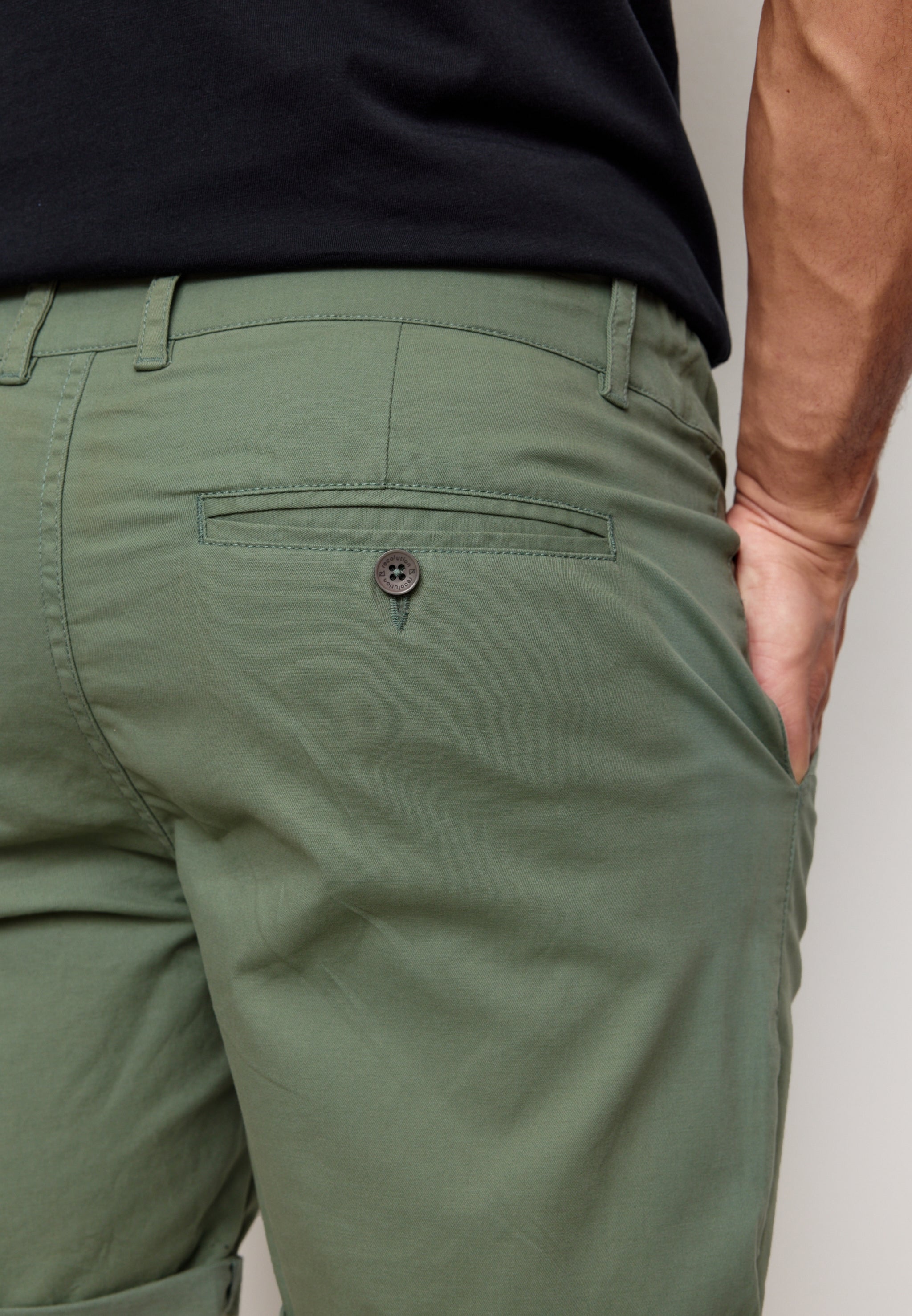 Recolution Majoram pantaloncini khaki cotone bio