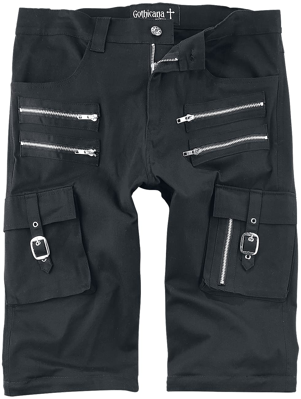 Gothicana by EMP Pantaloni Neri Staccabili W33L34 Gotici