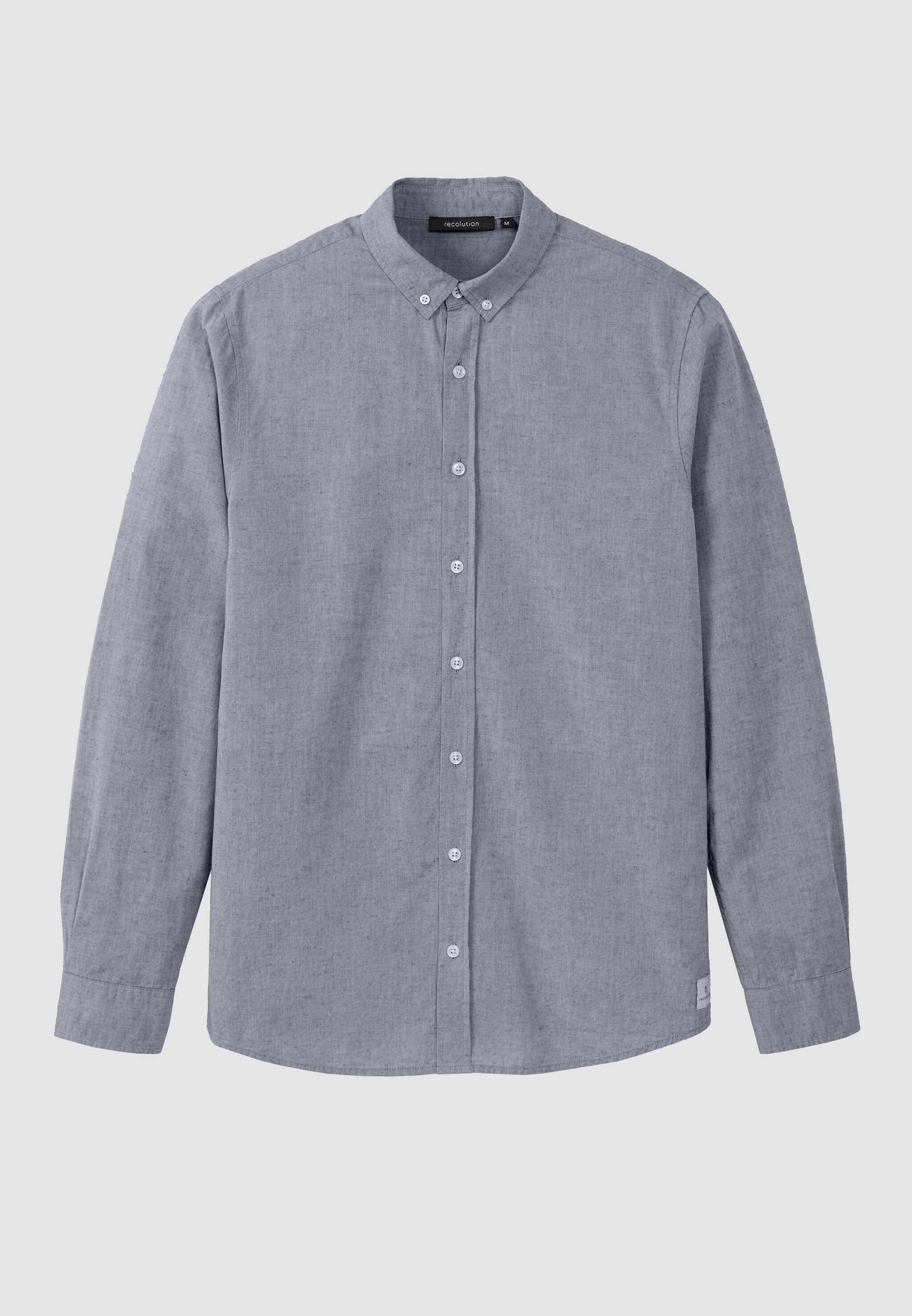 Recolution Corn camicia uomo blue cotone bio e lino
