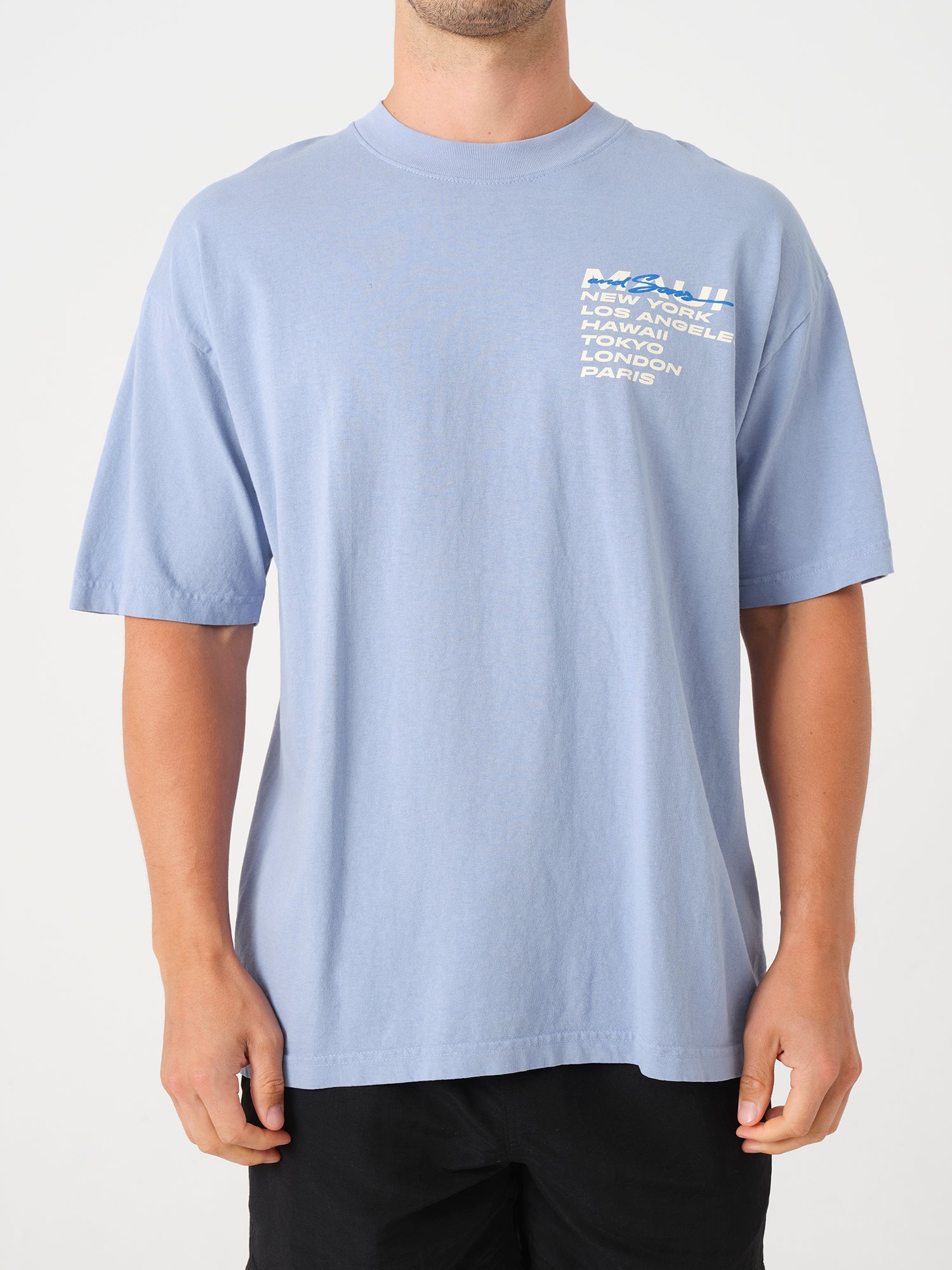 Maui and Sons City Wave maglietta azzurra uomo