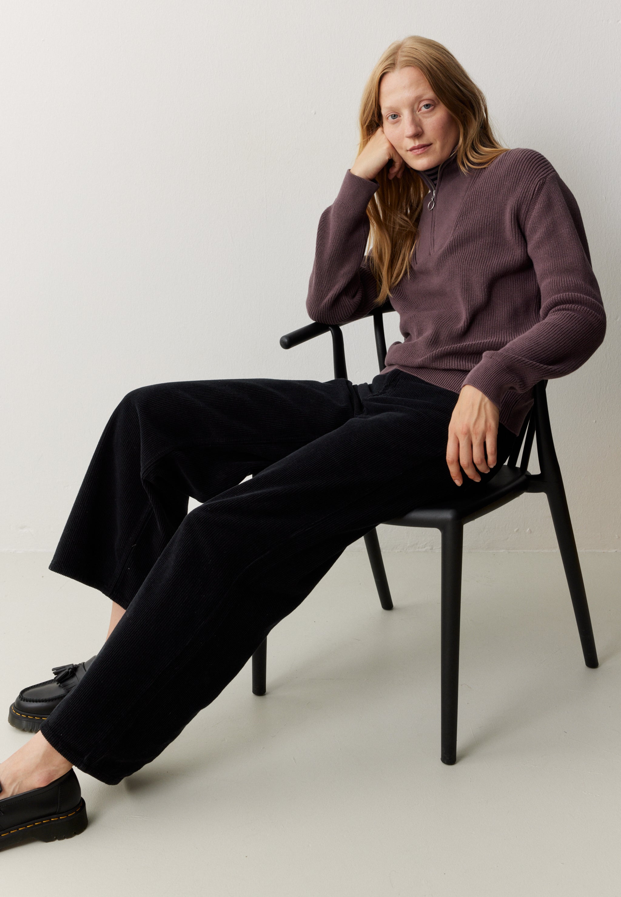 Recolution Erica Corduroy pantaloni donna nero velluto