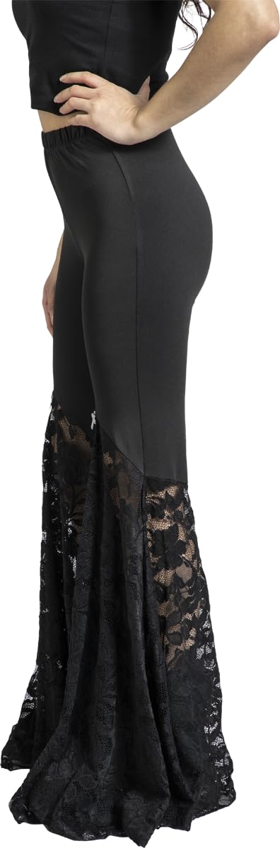 Gothicana by EMP Mystical Woods pantaloni donna neri taglia M gotici