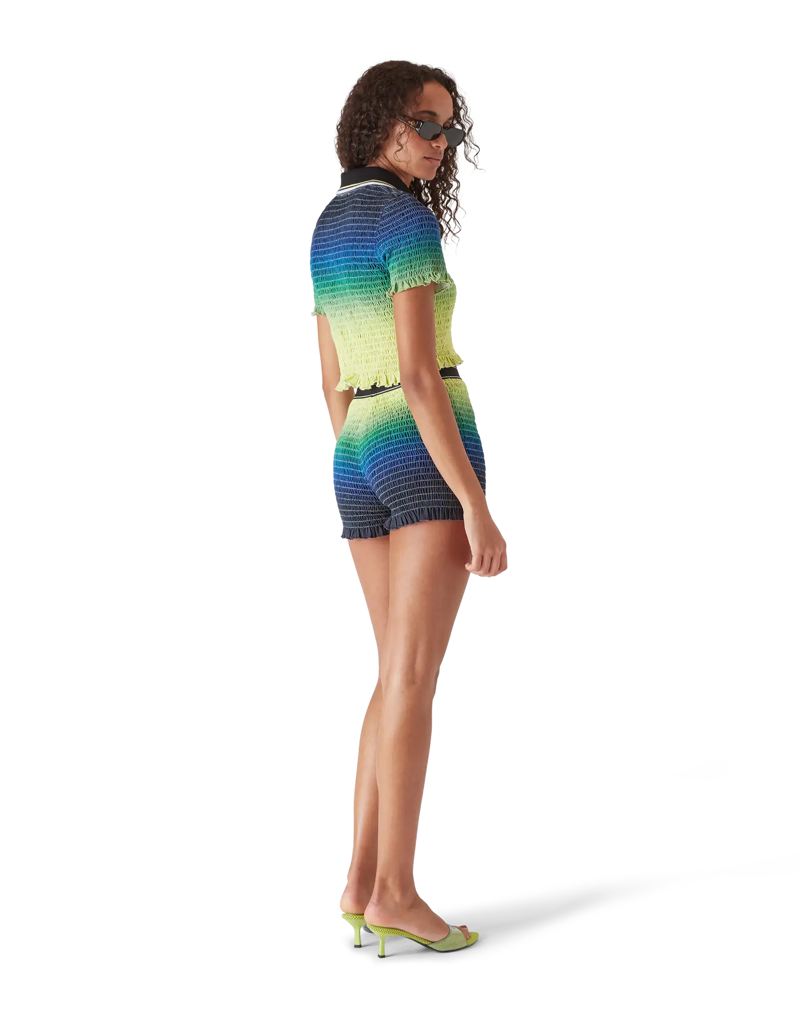 Casablanca Gradient polo cropped donna multicolore