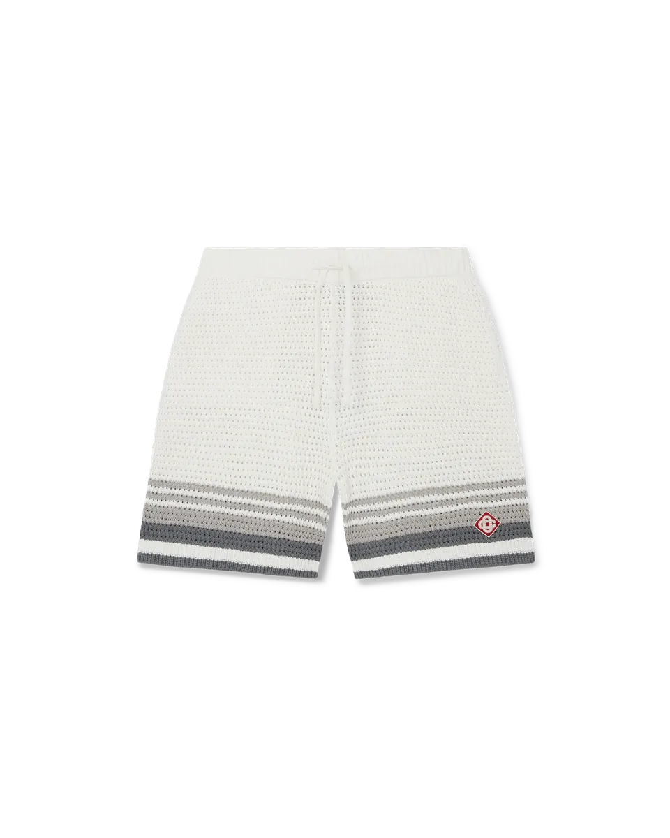 Casablanca Tennis Crochet Pantaloncini Bianchi Cotone