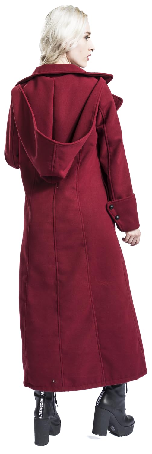 Gothicana by EMP cappotto donna verde scuro con cappuccio