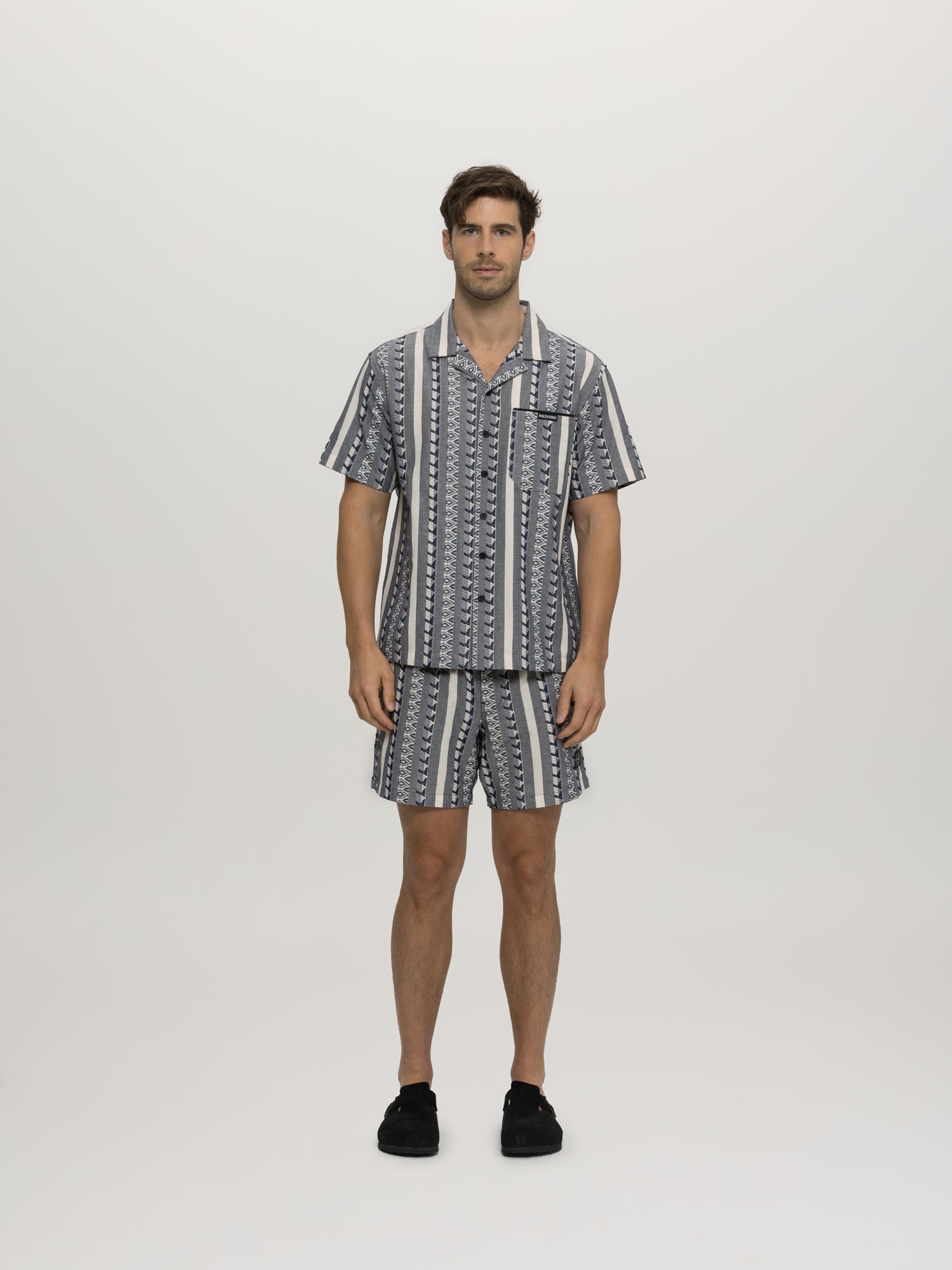 Maui and Sons Dobby Fin camicia cotone ardesia