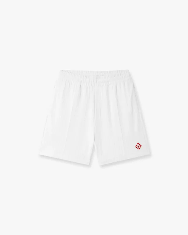 Casablanca Velour shorts bianchi rigati ciniglia uomo
