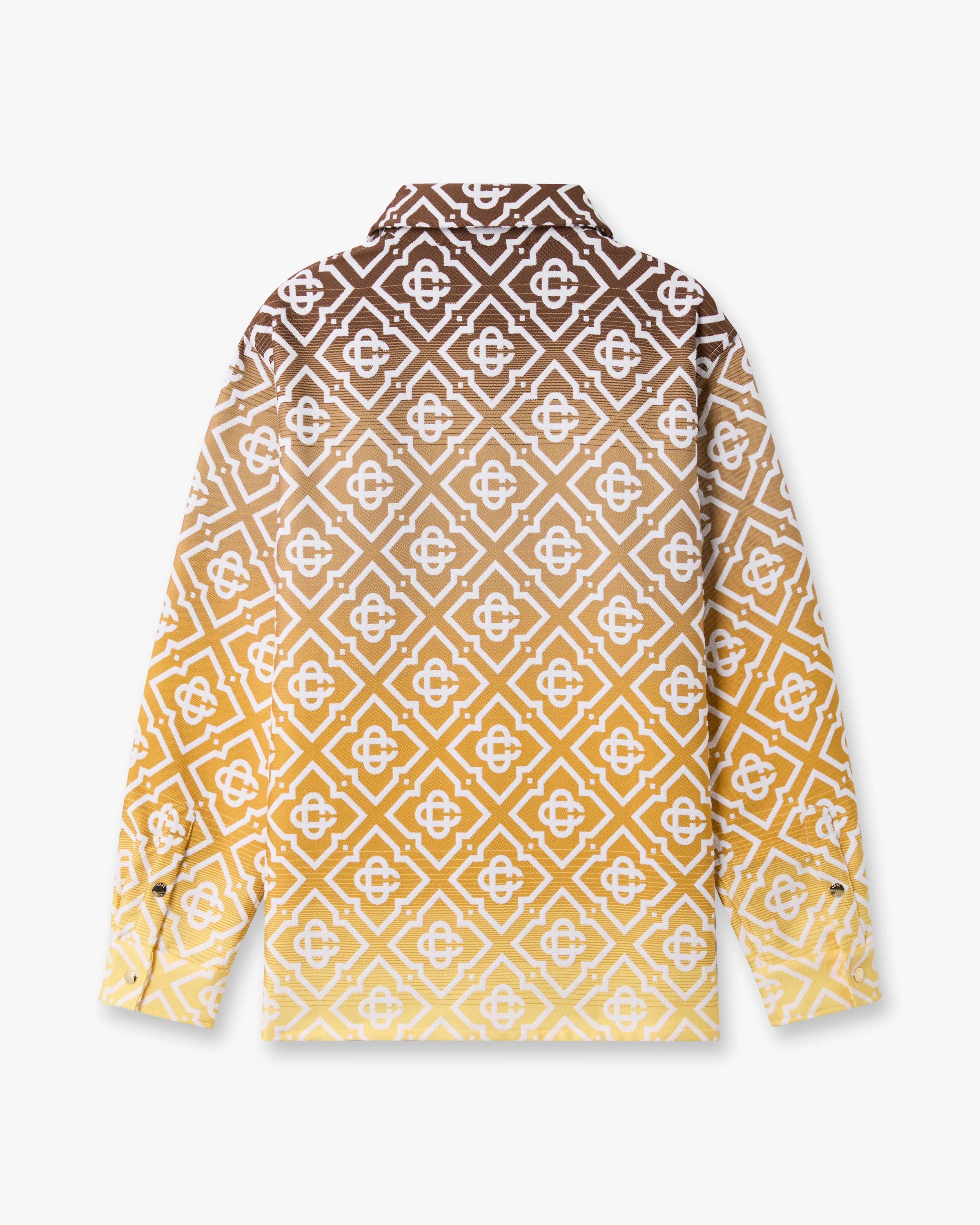 Casablanca Gradient Monogram camicia giacca beige bouclé