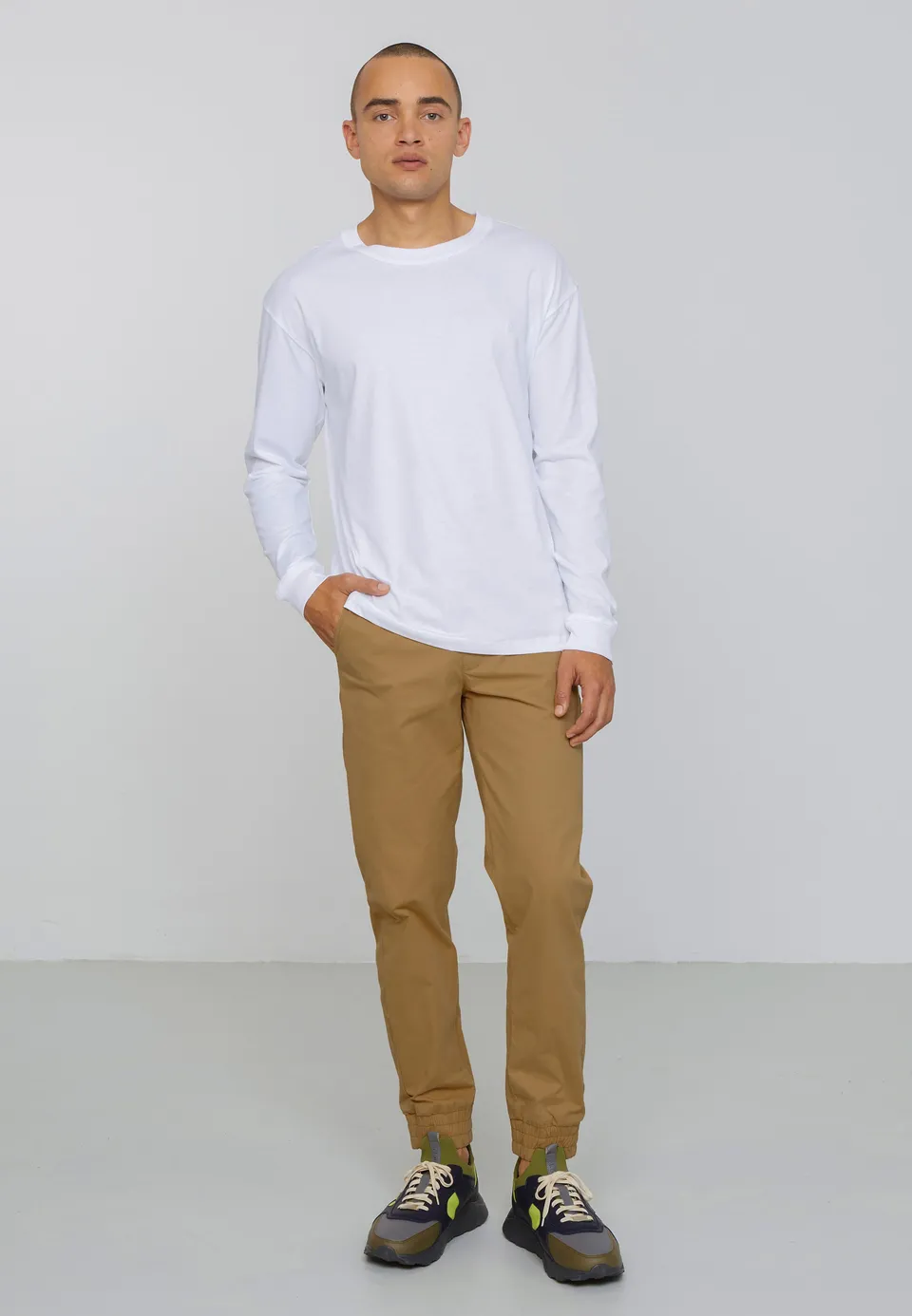 Recolution Musa pantaloni chino dark sand cotone bio
