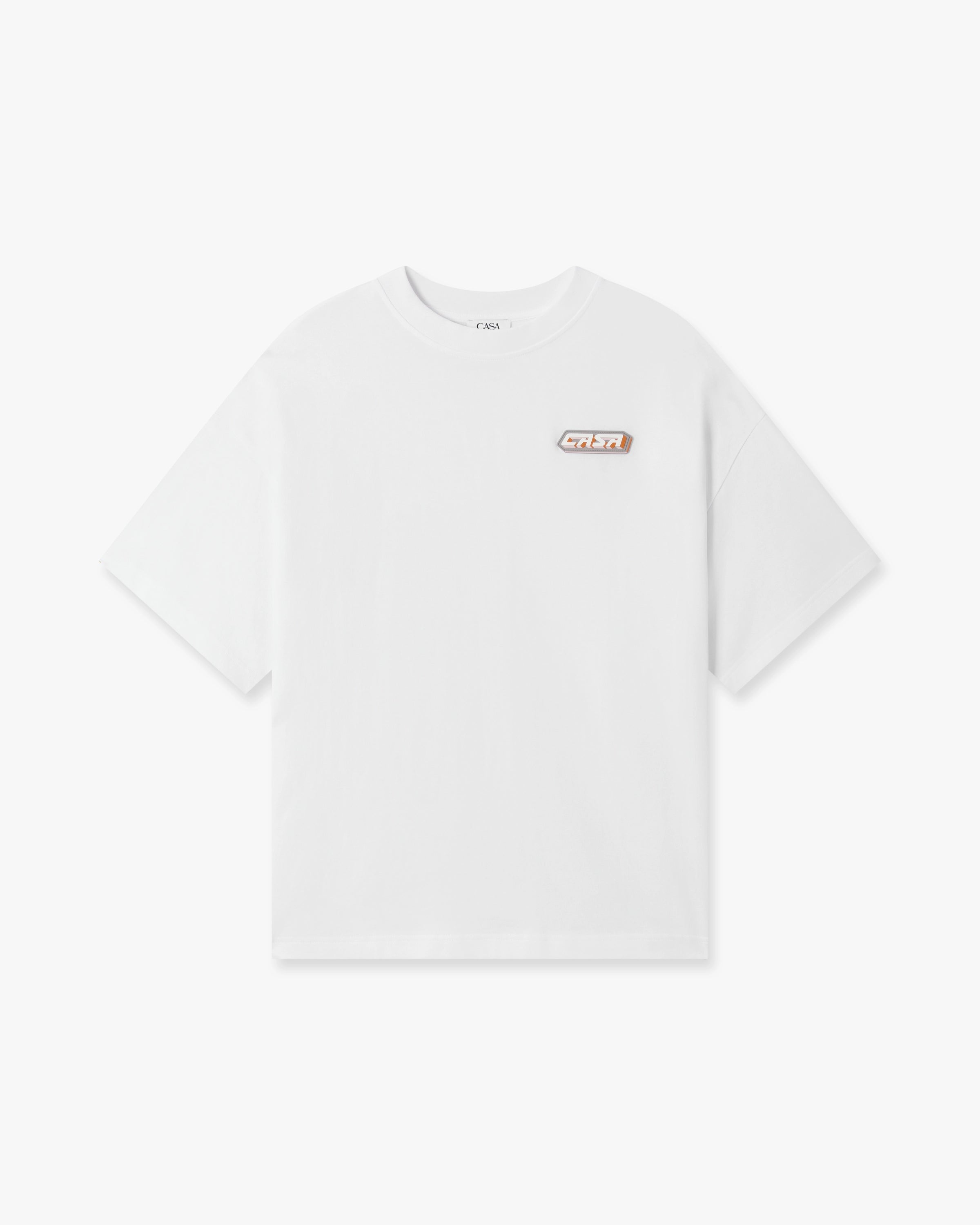 Casablanca Casa Racing t-shirt uomo bianca oversize