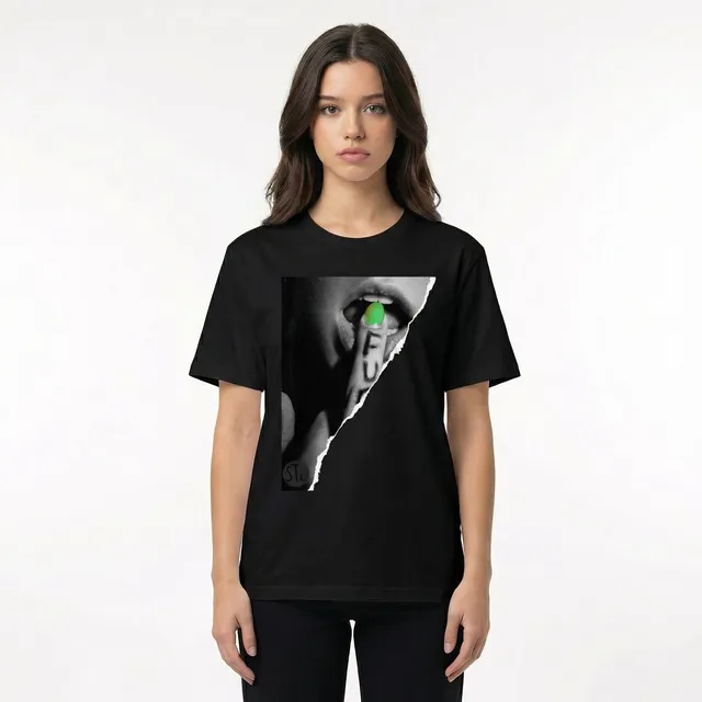 Seetees No Black And White Fuxx maglietta grafica singola