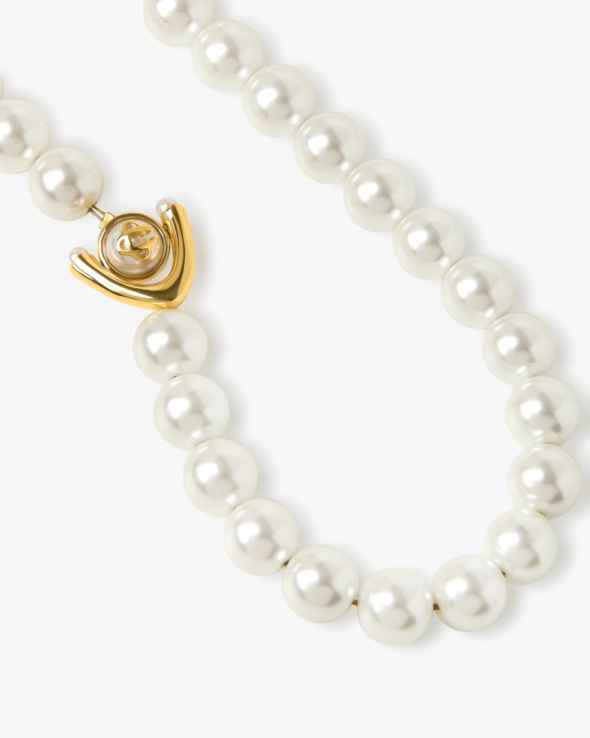 Casablanca Lotus collana perle oro bianco unisex