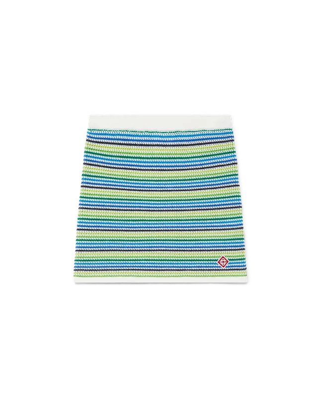 Casablanca Children Stripe gonna bimba verde cotone