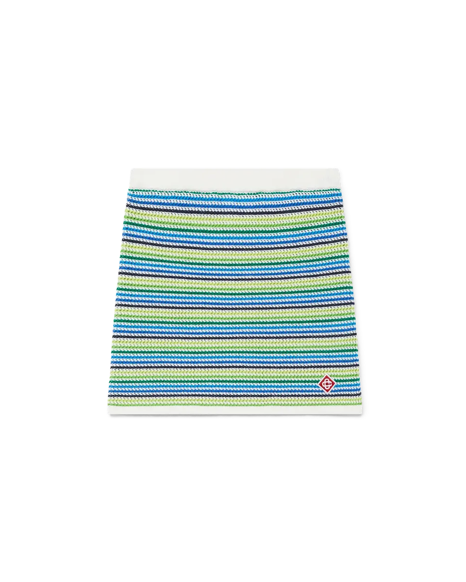 Casablanca Children Stripe gonna bimba verde cotone