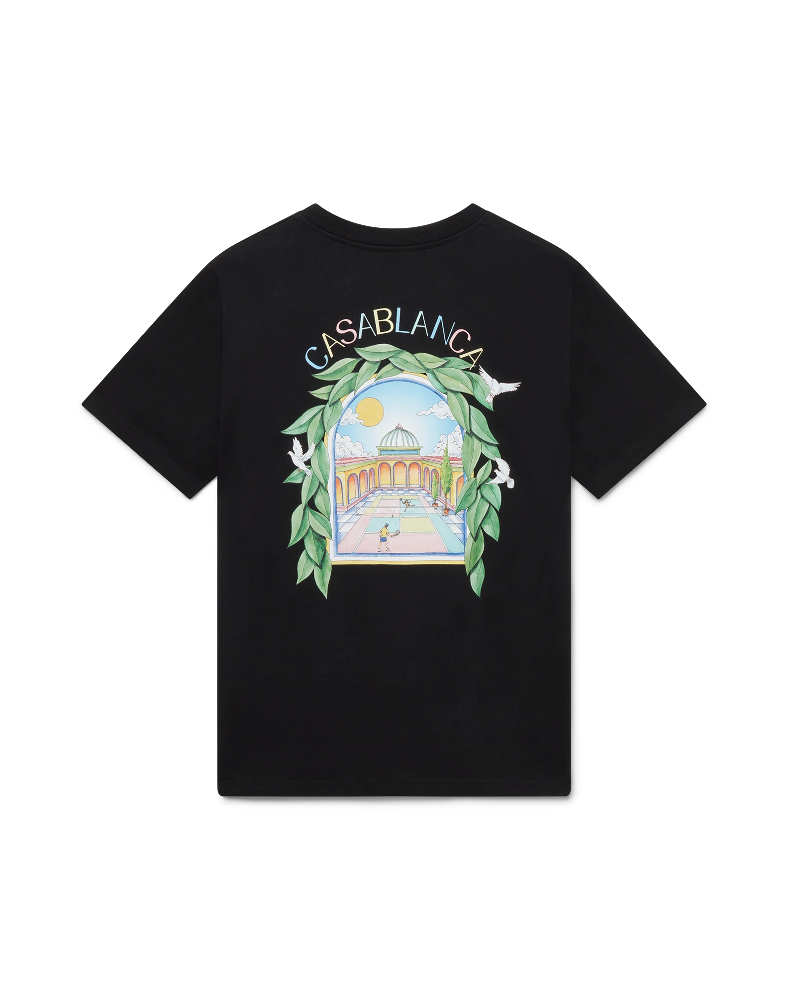 Casablanca L'Arche De Tennis t-shirt cotone nera taglia M