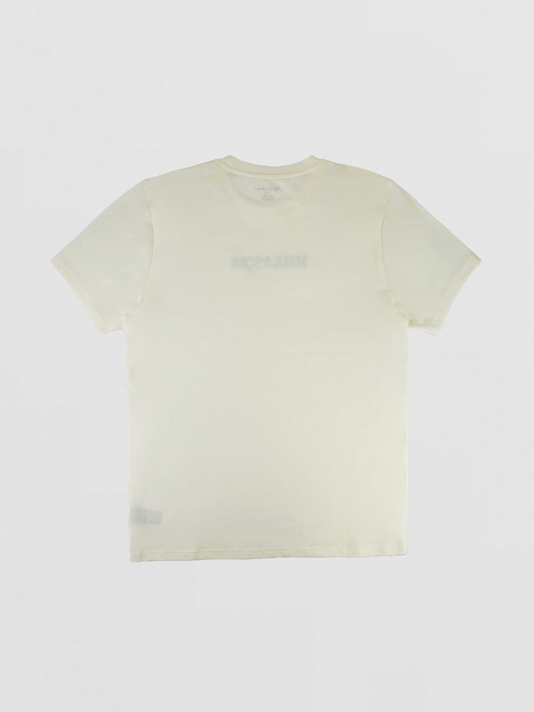 Maui and Sons Rooster t-shirt bone ricamo petto cotone