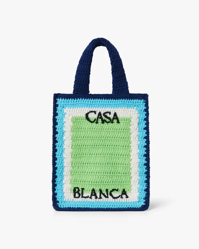 Casablanca Mini Crochet borsa bimbo blu e verde