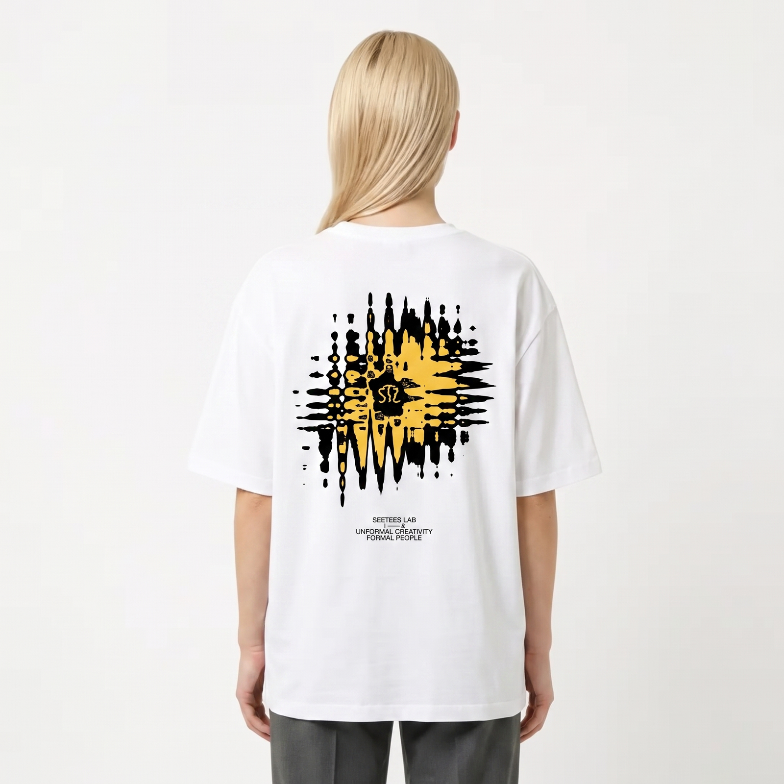 Mirò Seetees Logo T-shirt stampa pittori vestibilità comoda