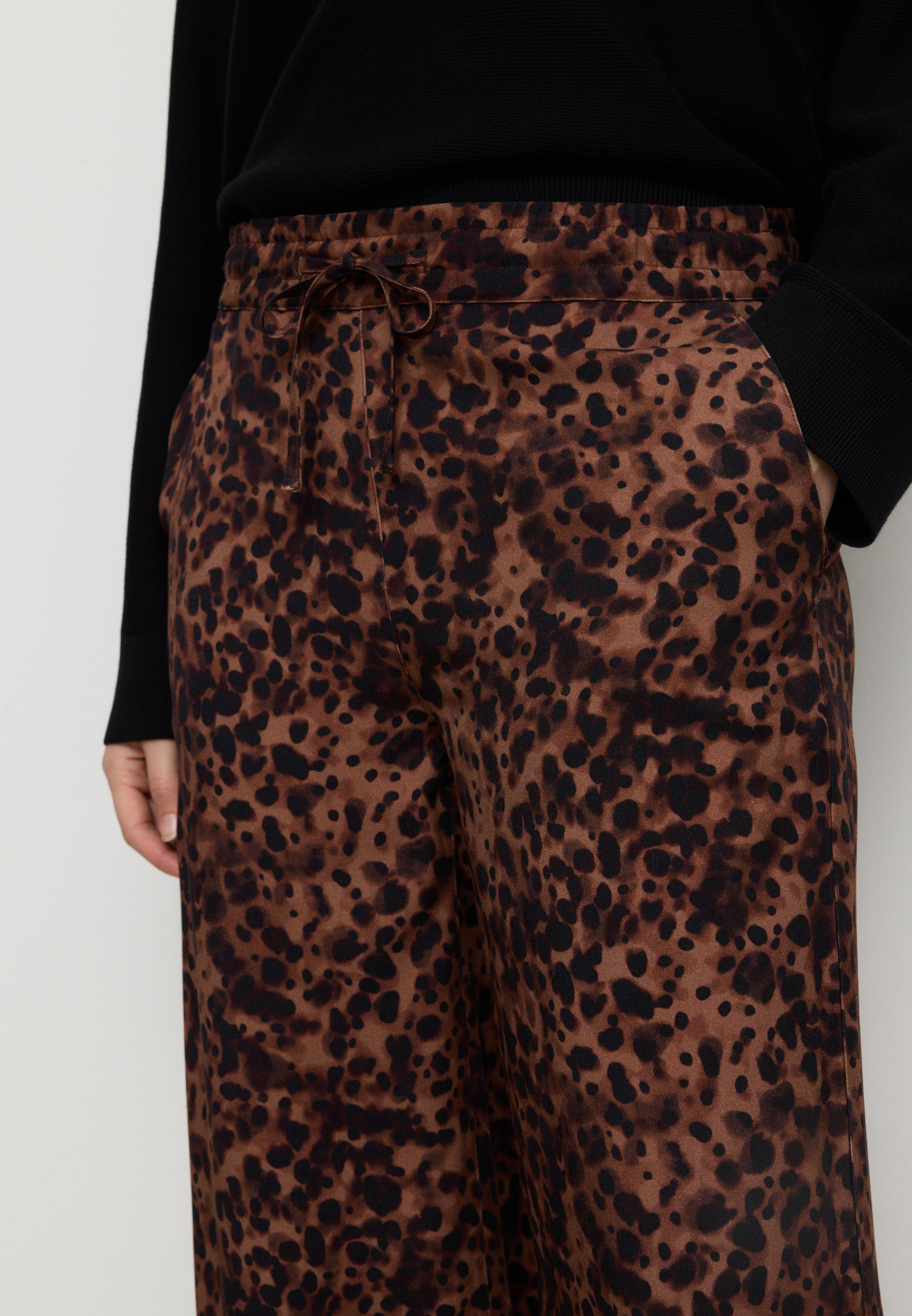 Recolution Syringa Leo pantaloni donna cognac brown viscosa