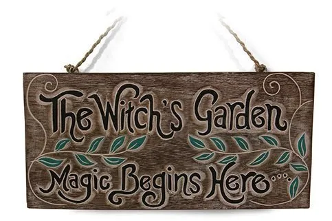 Siesta The Witch's Garden targa legno 41x20 cm rustica