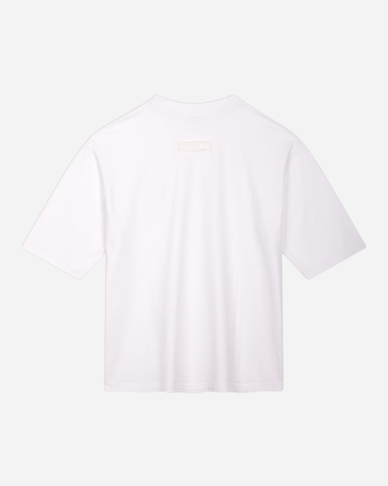 Noskra Logo t-shirt bianca cotone patch cucita