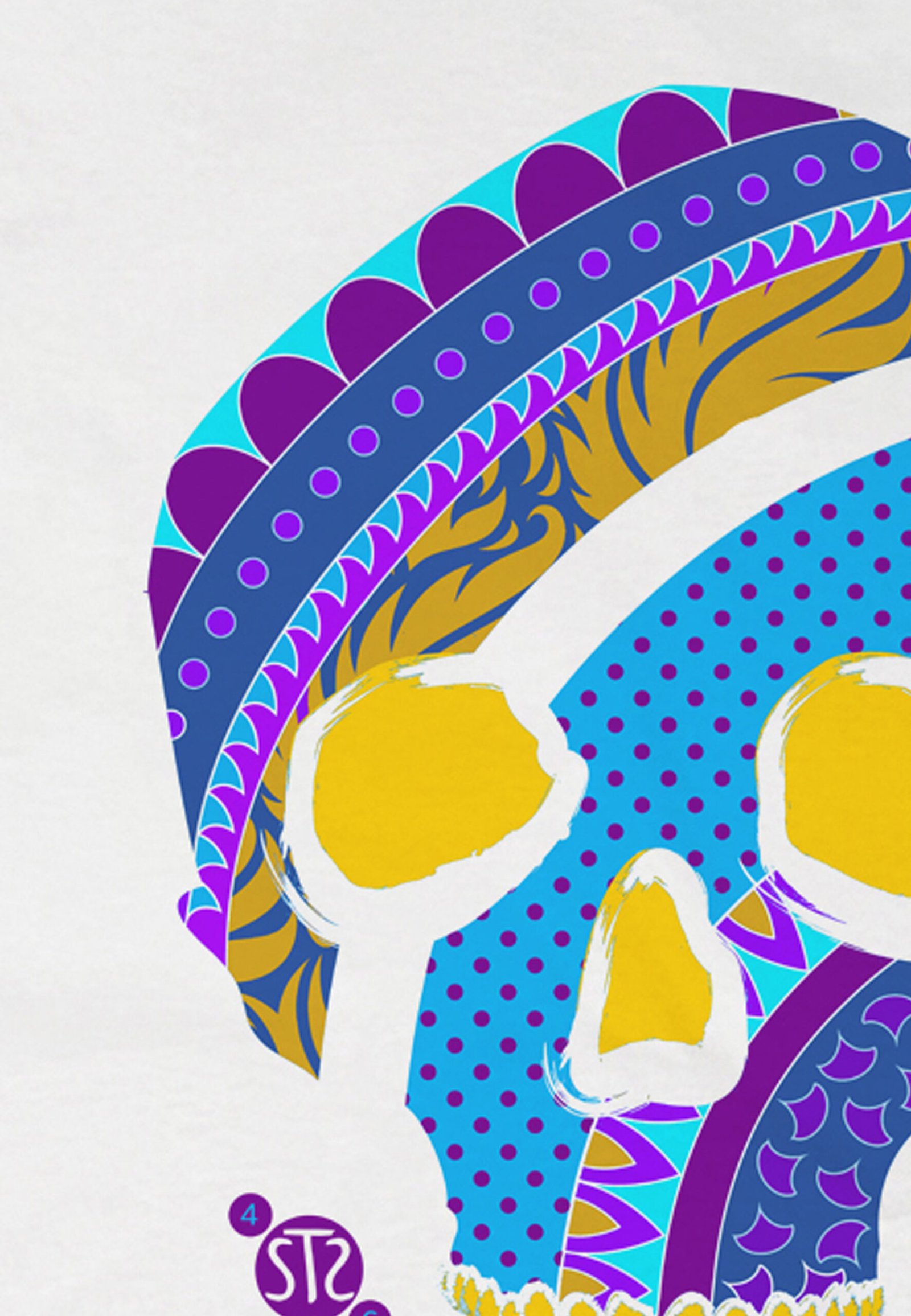 Seetees Skulls 4 of 6 maglietta vestibilità comoda