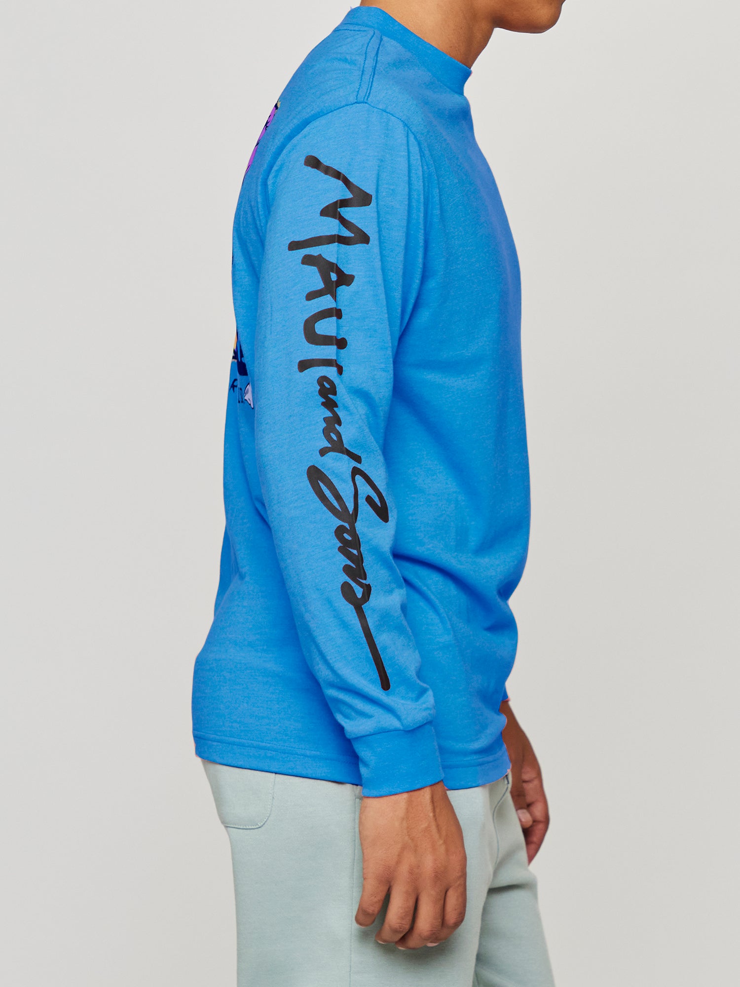 Maui and Sons Shaka maglia manica lunga blu cotone morbido