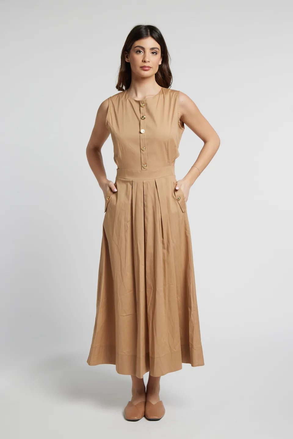 Sarah Chole 27318 abito popeline cotone elasticizzato