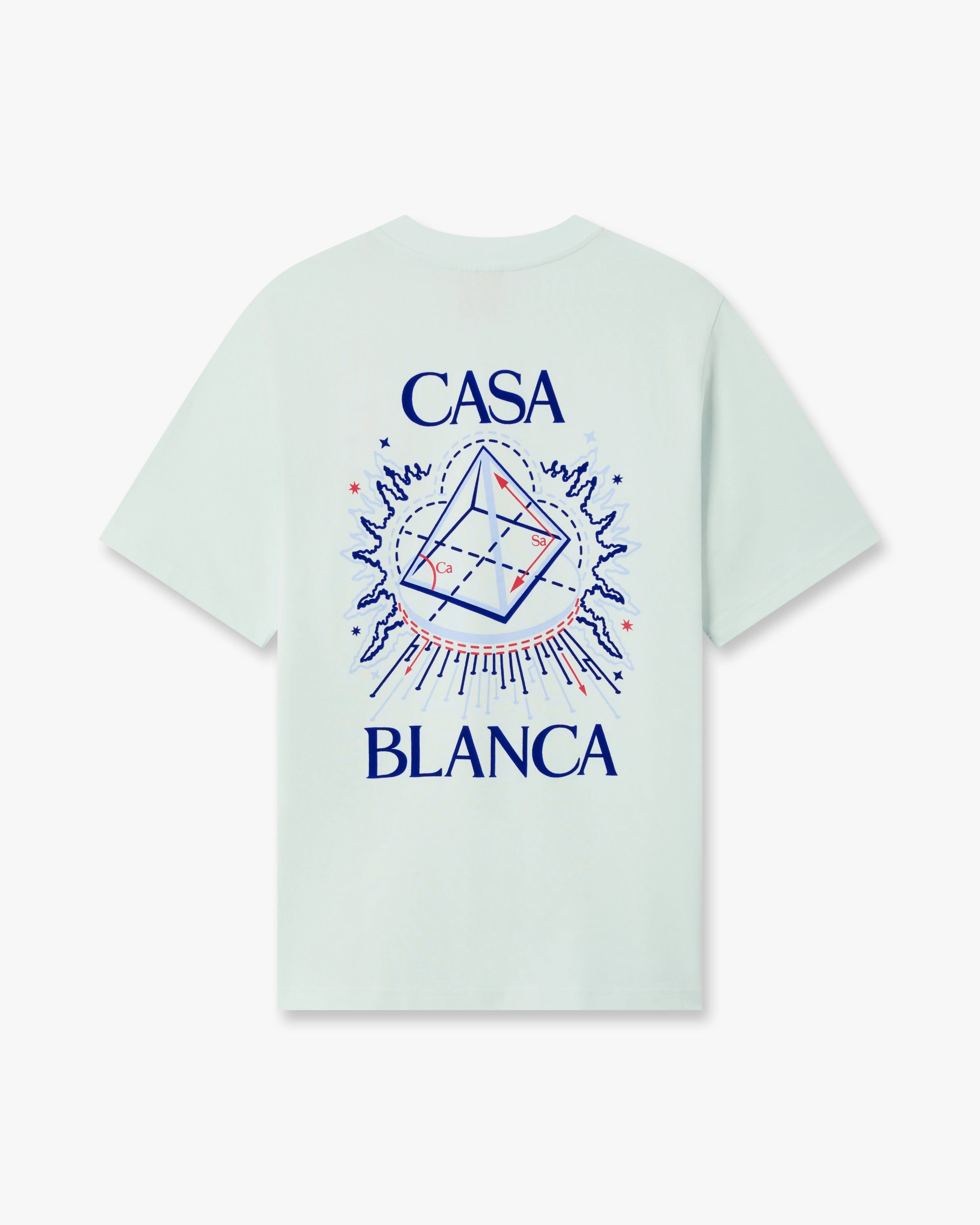 Casablanca Celestial Pyramid t-shirt cotone azzurra