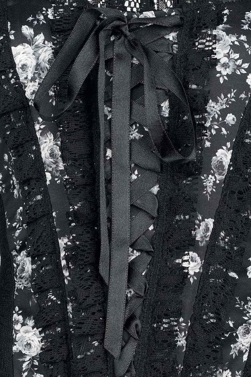 Gothicana by EMP Abito Nero Pizzo Stile Gotico Vittoriano