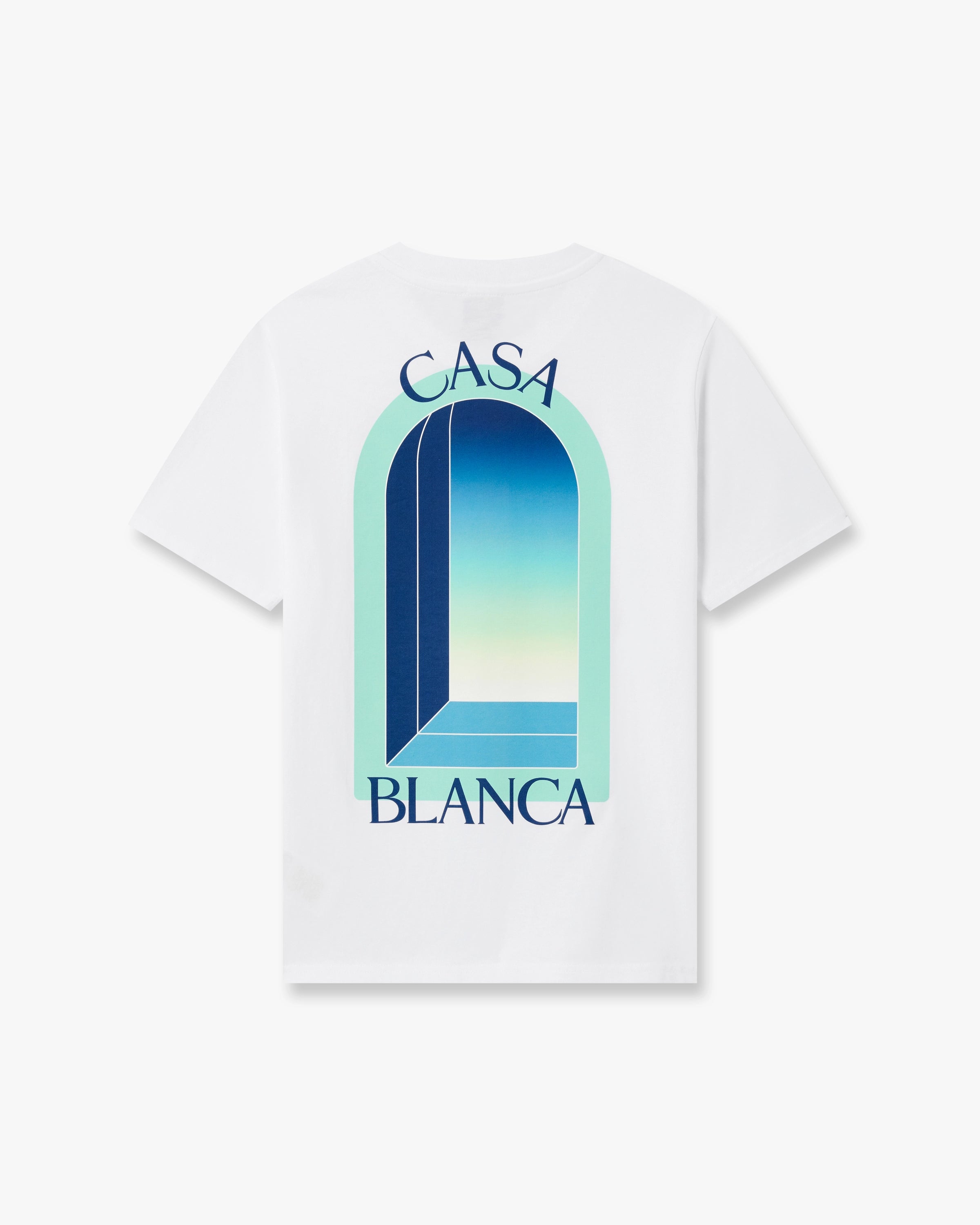 Casablanca Gradient Arch t-shirt bambino bianca cotone organico