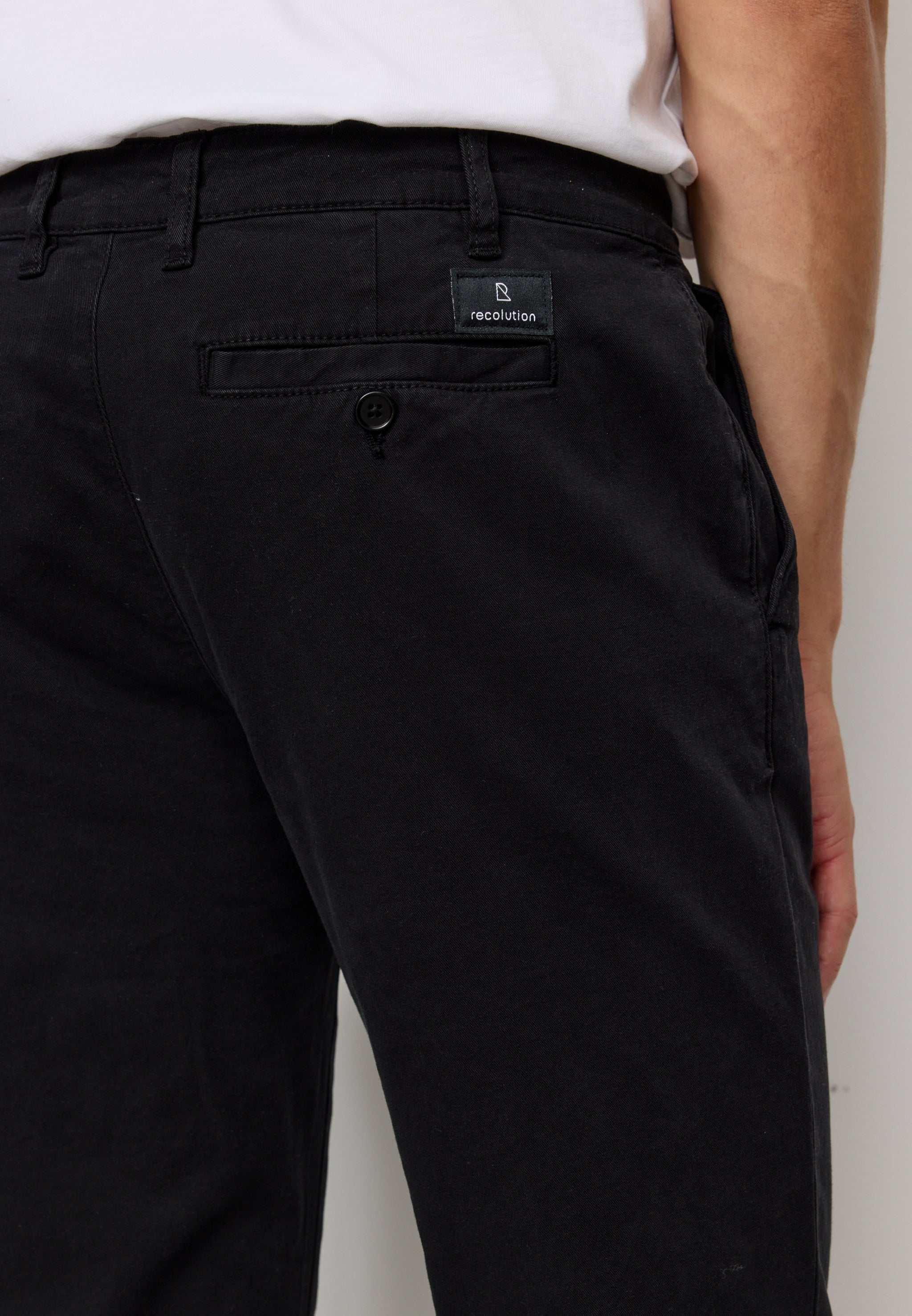 Recolution Kelp pantaloni chino nero cotone bio