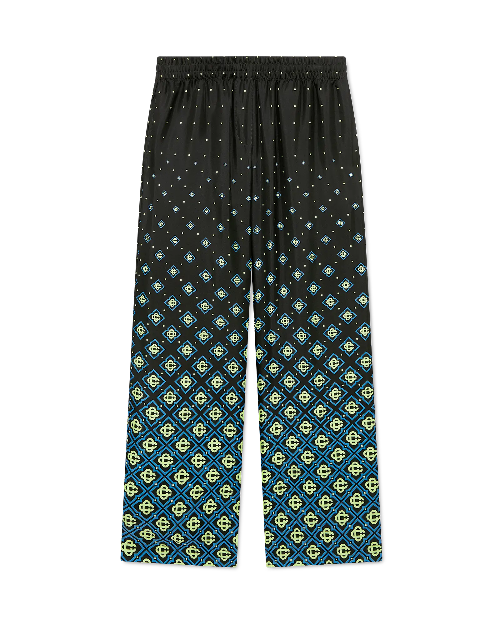 Casablanca Degrade Monogram pantaloni seta nero