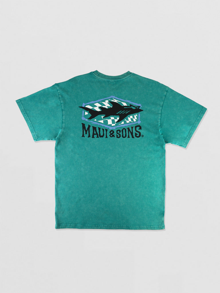 Maui and Sons Straight On t-shirt boxy verde mineral