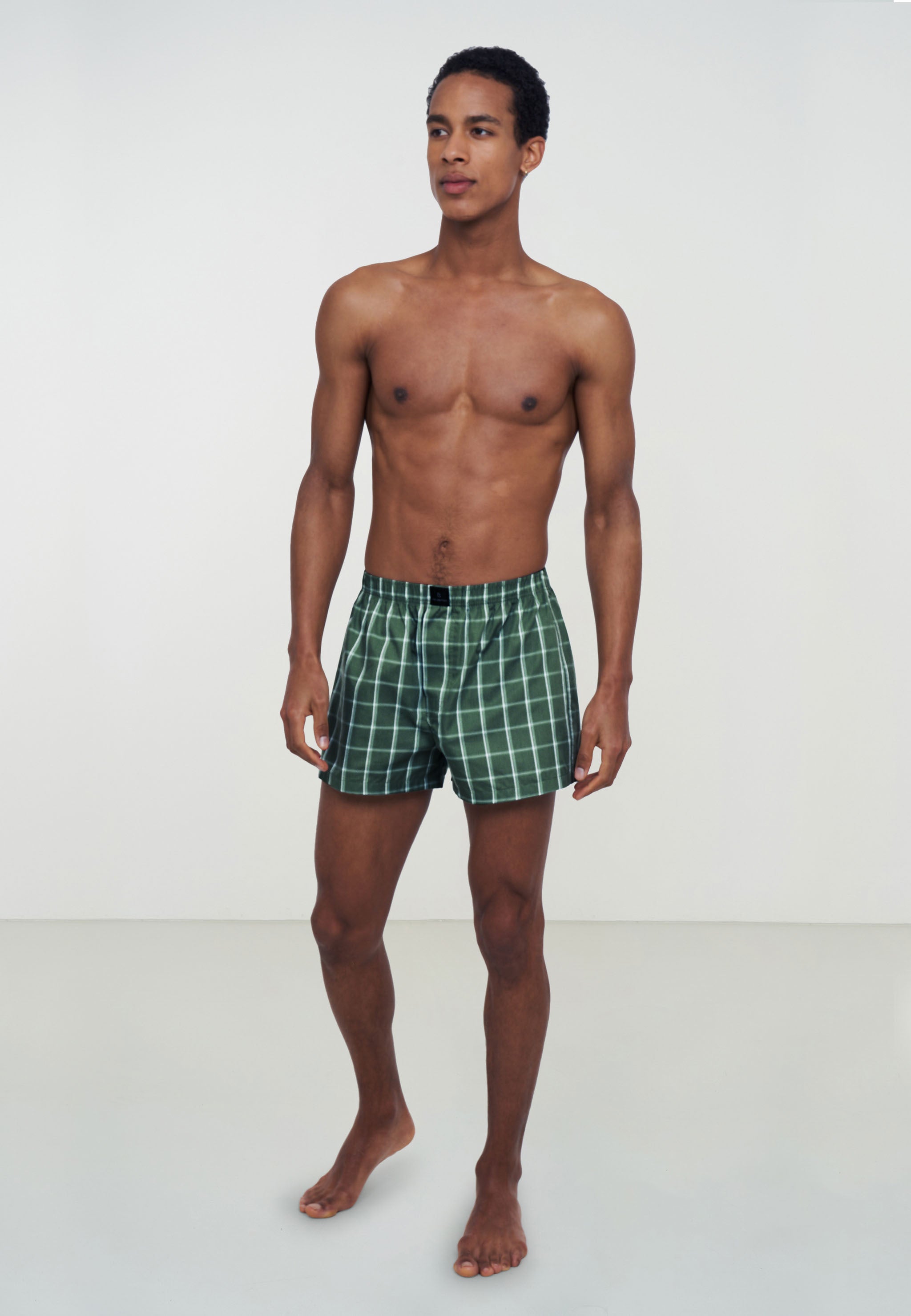 Recolution Amargo Check boxer a quadri khaki taglia L