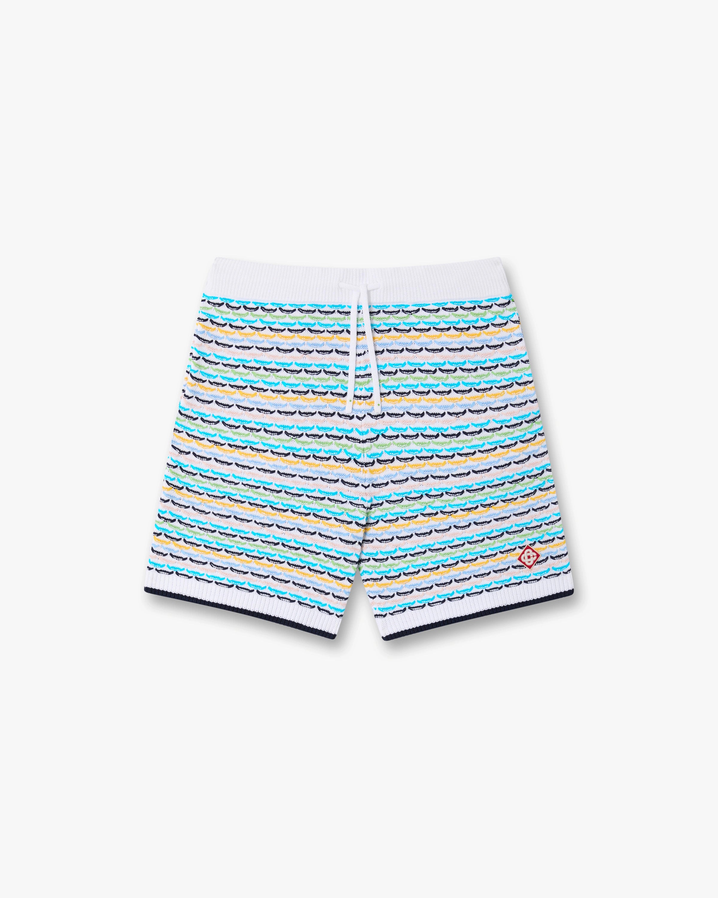 Casablanca Tuck Stitch shorts crochet multicolore