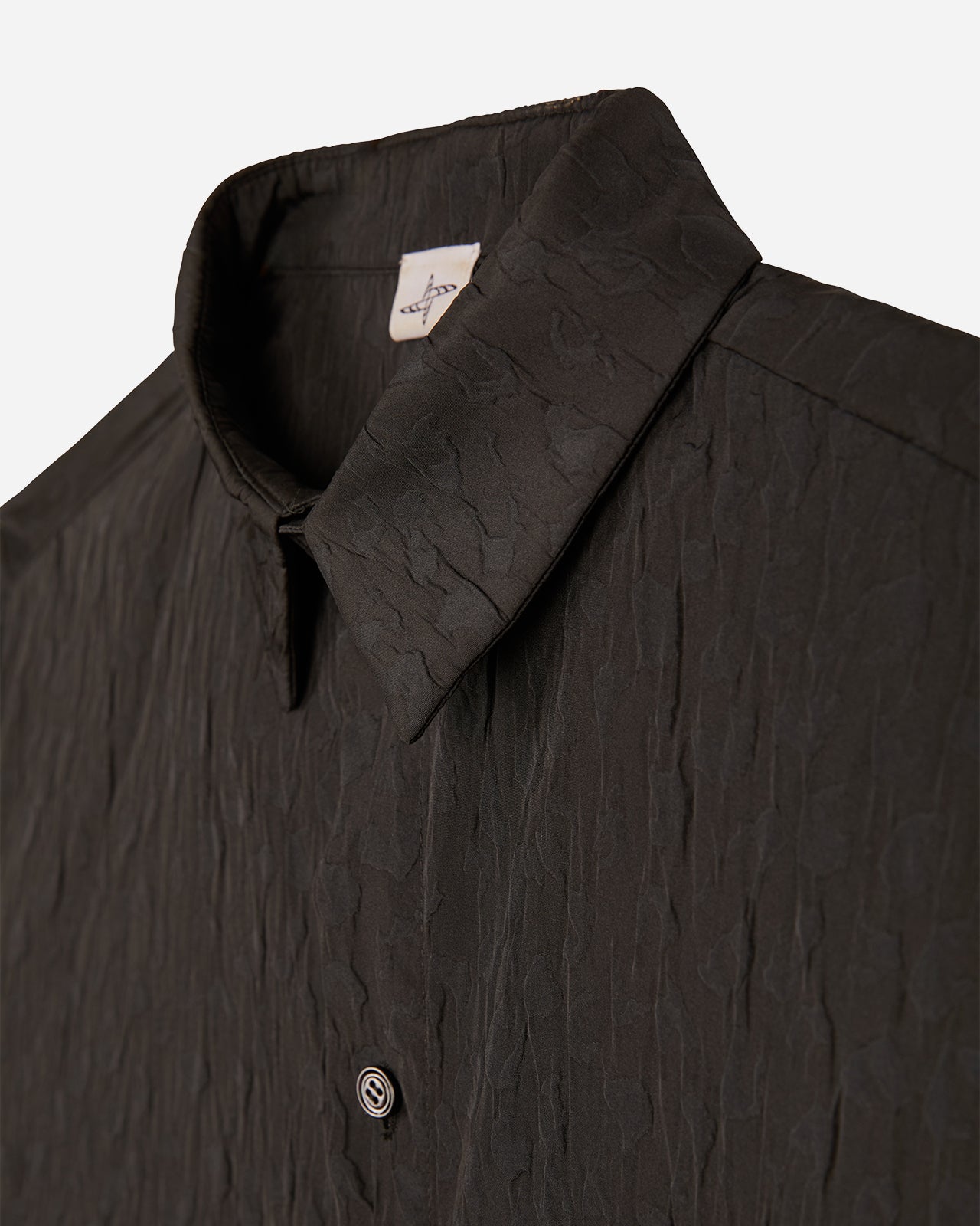 Noskra Dragon-Skin Camicia nera oversize madreperla