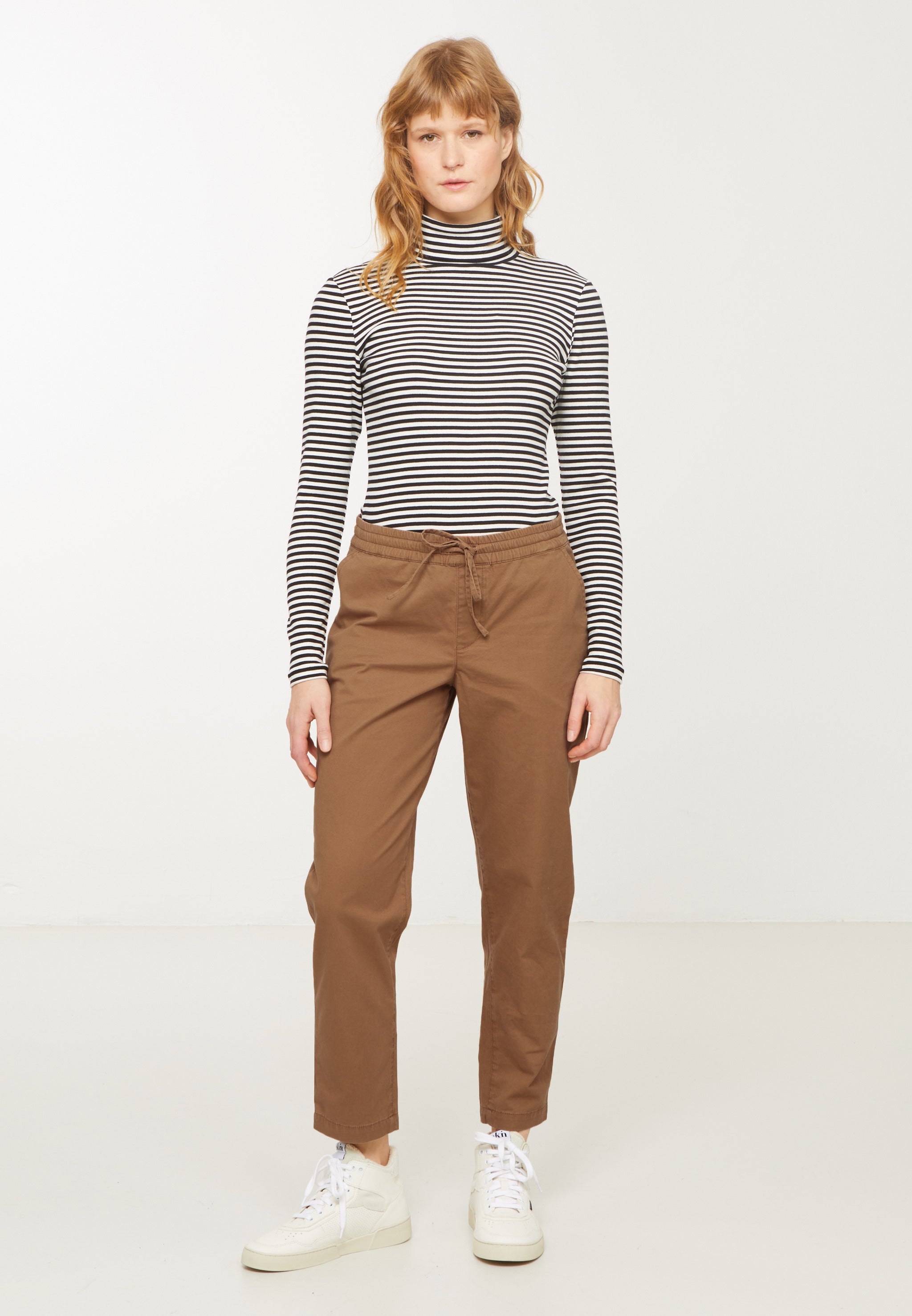 Recolution Kale pantaloni chino marrone cotone bio