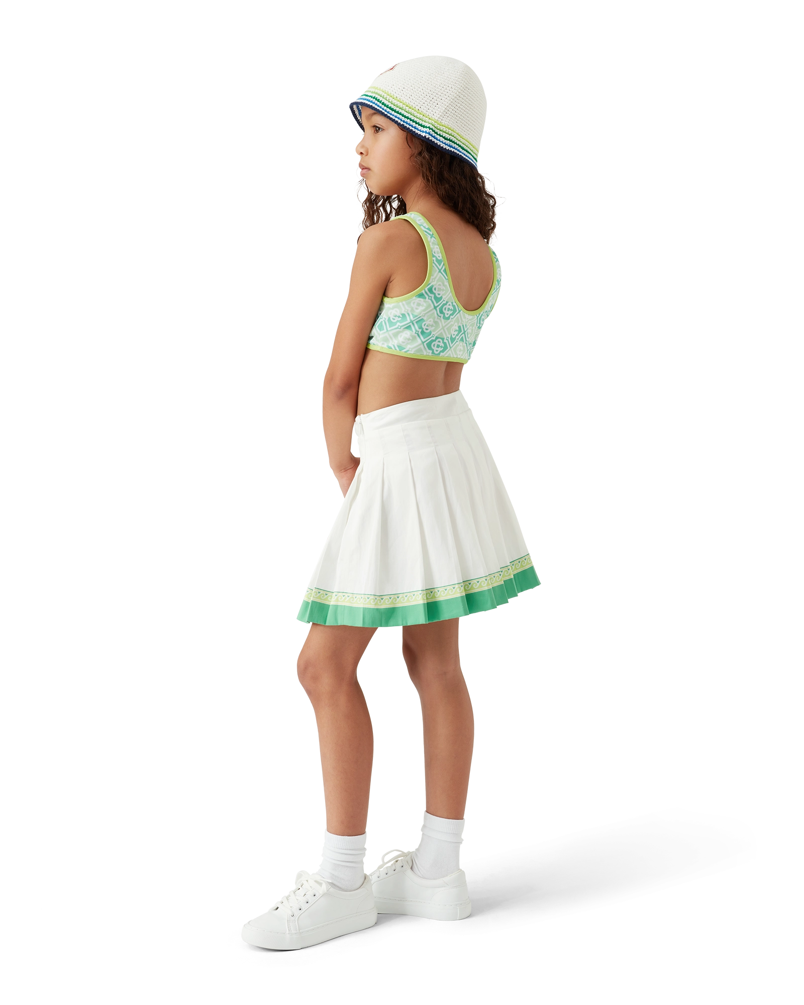 Casablanca Wavy Monogram bikini bimba verde tecnico