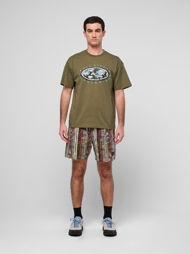 Maui and Sons Ember Plaid Jam bermuda cotone rossa