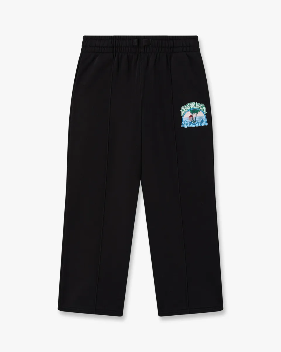 Casablanca Palm Tree pantaloni tuta neri bambino cotone bio