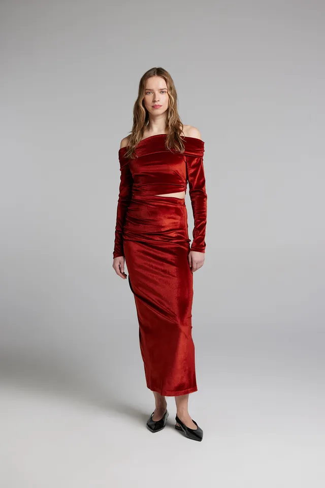 Sarah Chole 28025 gonna velluto elasticizzato
