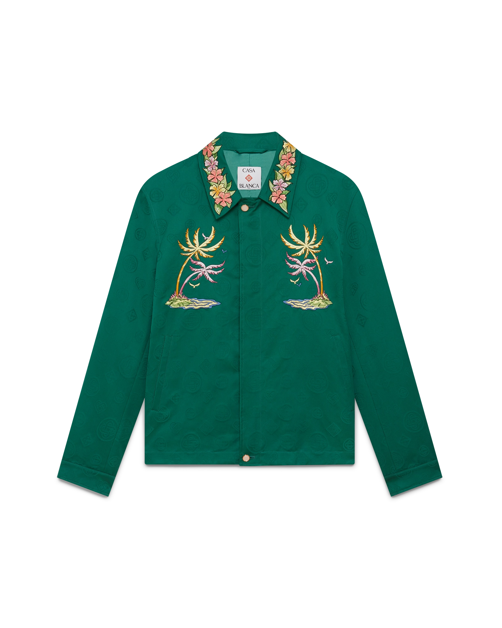Casablanca Diamond Monogram Giacca verde M in cotone
