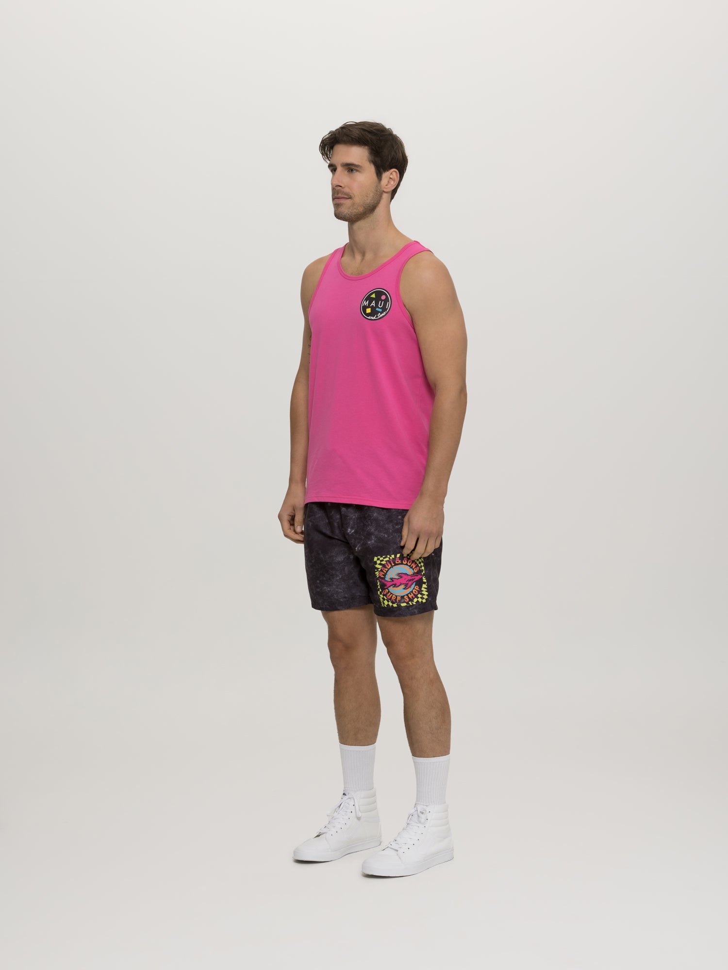 Maui and Sons Surf Shop Costume Mare Nero Asciugatura Rapida