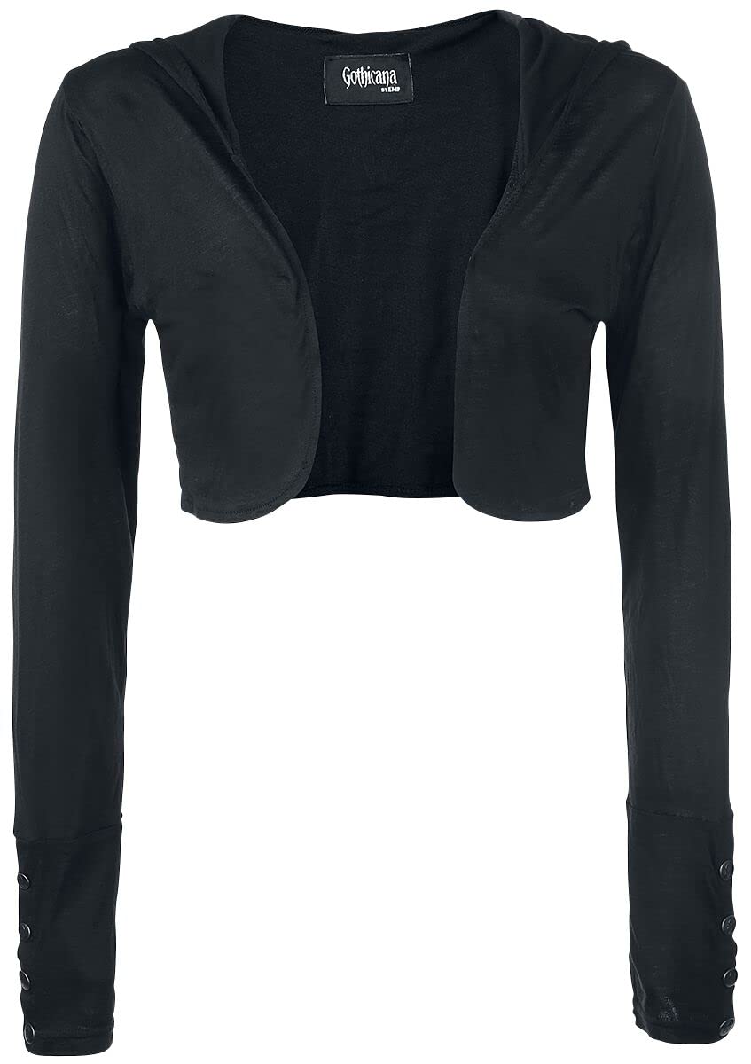 Gothicana by EMP bolero nero con cappuccio donna