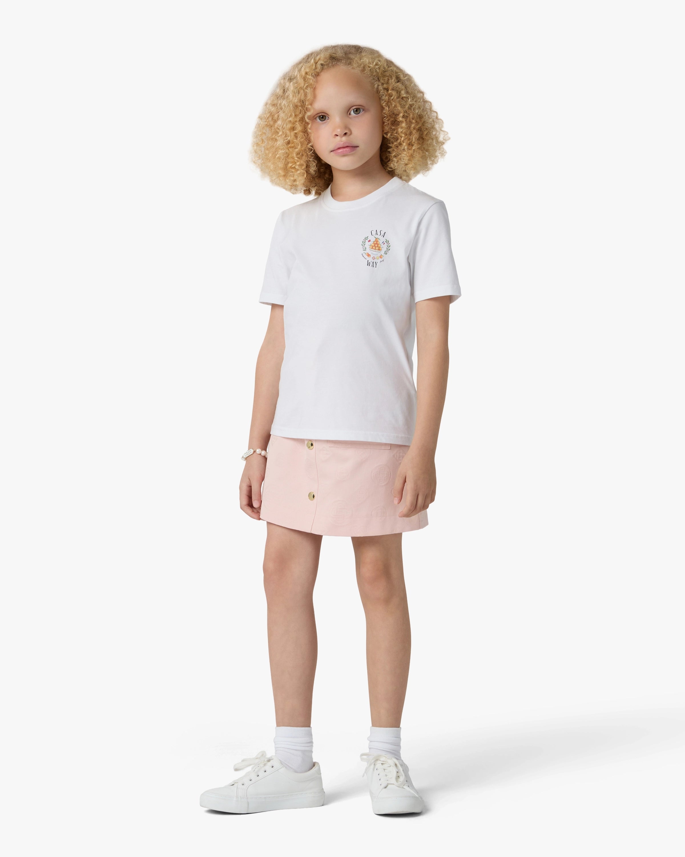 Casablanca Casaway t-shirt bimbo bianca cotone