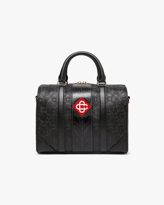 Casablanca Mini Monogram Weekender borsa nera pelle